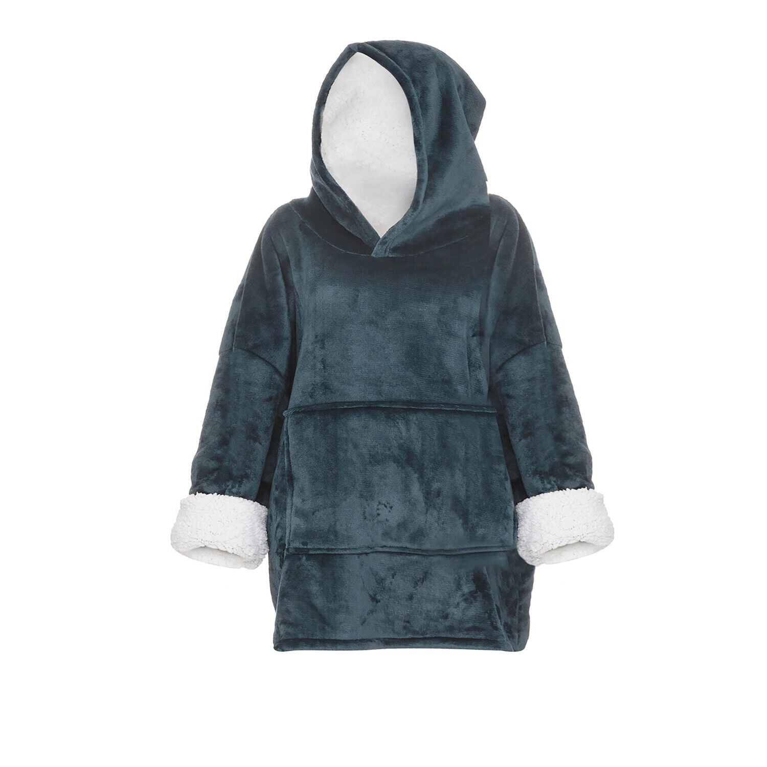 Felpa imbottita con cappuccio e tasca blu Kasanova Felpa imbottita con cappuccio e tasca blu Kasanova